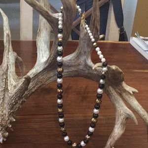 Layering necklace with pretty rose beads